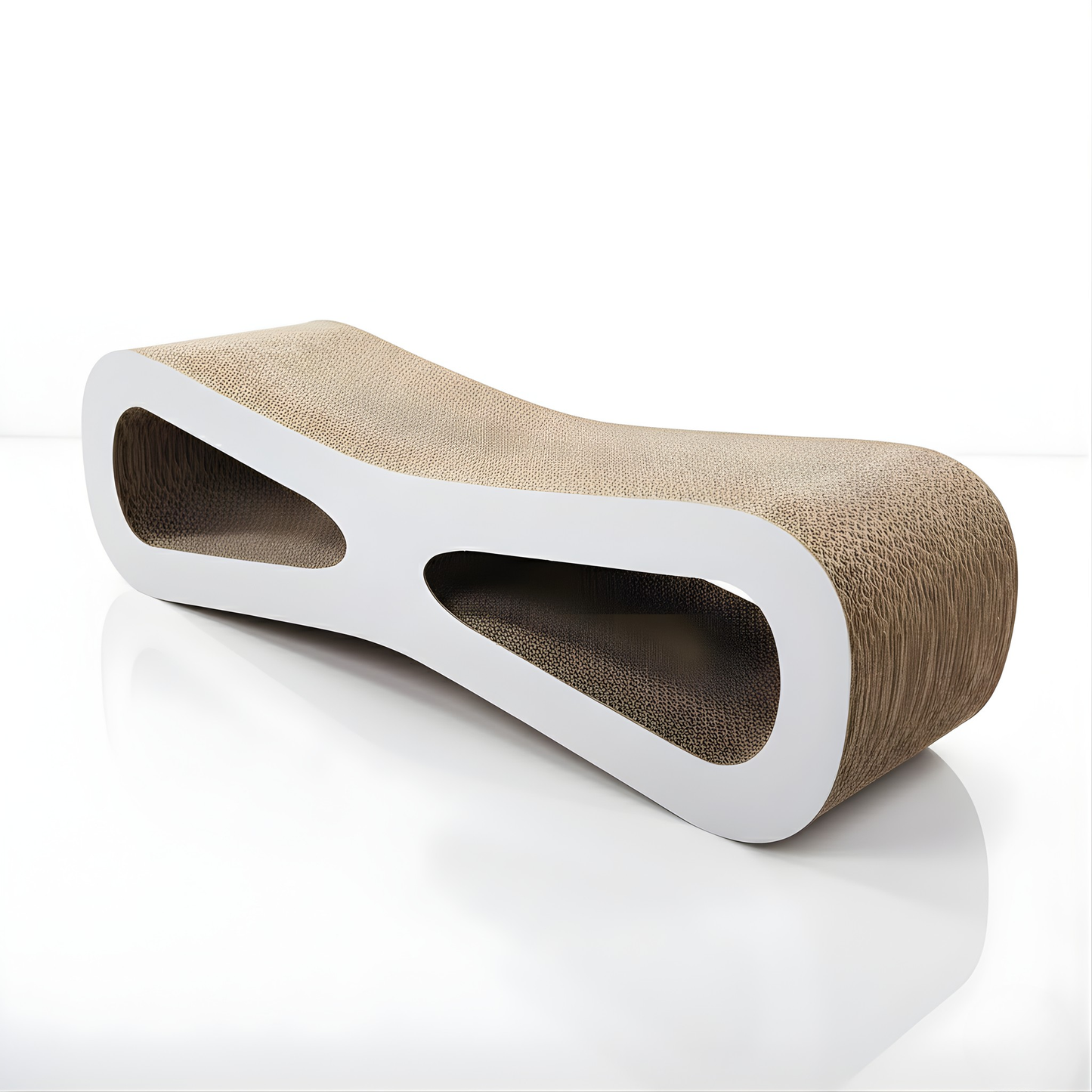 Modern cat scratcher with cardboard